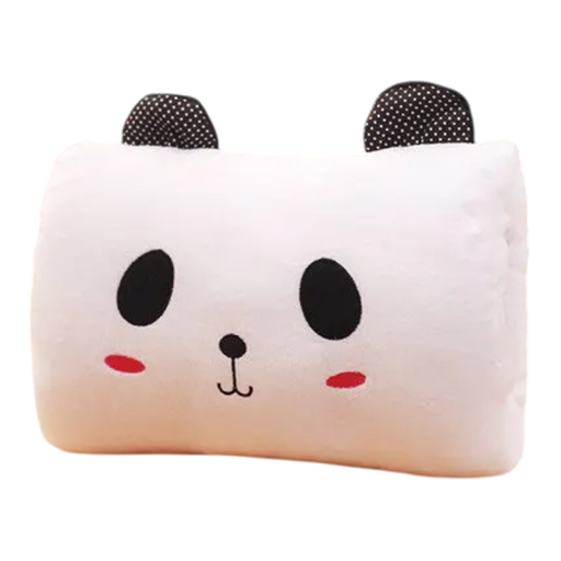 Pernă cu orificiu pentru mână 32 x 21,5 cm Motiv drăguț cu panda Pernă moale de relaxare Pernă de pluș pentru copii Accesoriu cald de pluș