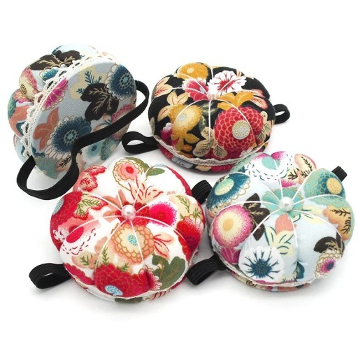 Pernă elastică în formă de dovleac, 6 cm, pentru brățară, suport pentru ace, pentru cusut, meșteșuguri DIY, instrument de cusut, culoare aleatorie