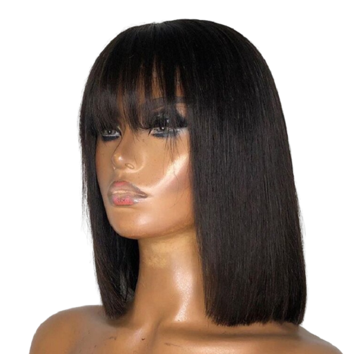 Peruca curta feminina de cabelo verdadeiro N891