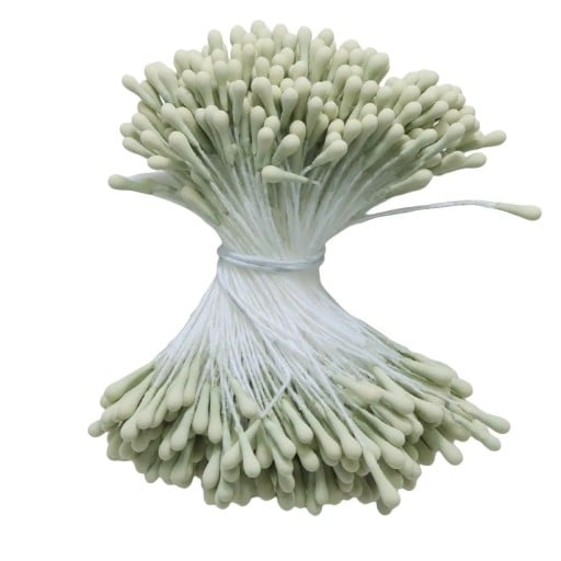 Pestíky à deux têtes pour la fabrication de fleurs artificielles 400 pcs diamètre 2 mm longueur 5,8 cm pour bouquets couronnes loisirs créatifs et scrapbooking