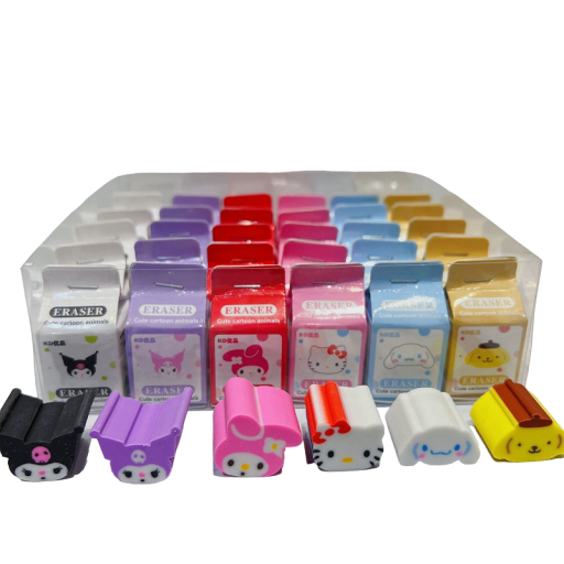 Petite gomme à crayons avec motif de dessin animé 36 pcs Gomme effaçable pour enfants avec motif d'animaux Gomme avec personnages de dessins animés Ensemble de 36 gommes à effacer avec des animaux