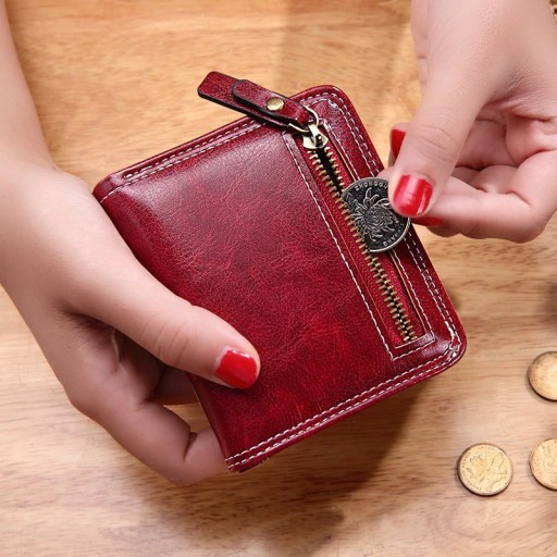 Petite portefeuille en cuir pour femmes M342