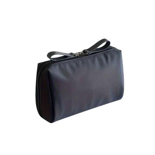 Petite trousse de maquillage unie 17x11 cm Sac de voyage en nylon Organisateur de rangement portable Usage quotidien Trousse de toilette