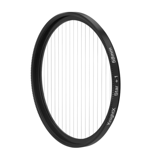 Φίλτρο Αστέρων για φακό 58 mm με εφέ 1x αστέρι Φίλτρο με διασταυρούμενο διάφραγμα για Canon Sony Nikon Νυχτερινές φωτογραφίες Φωτεινό εφέ 3,1 mm