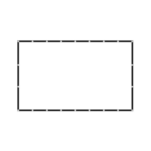 Φορητή αναδιπλούμενη οθόνη προβολής 508 εκ 200" 16:9 Υψηλής Πυκνότητας Λευκή Μαλακή για Εσωτερική και Εξωτερική Χρήση Laser