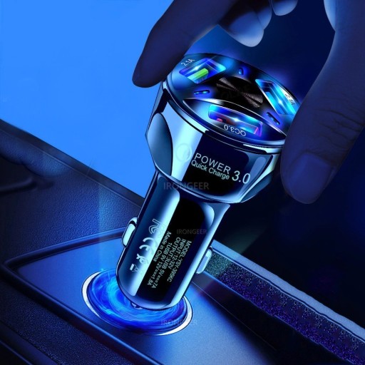 Φορτιστής αυτοκινήτου 3 θύρες Quick Charge