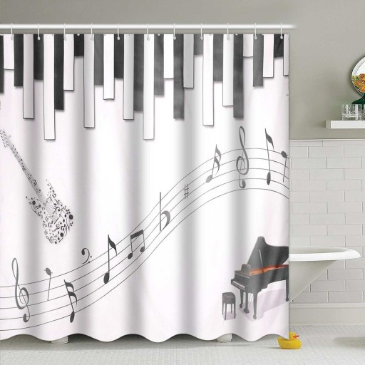 Pianoaiheinen suihkuverho