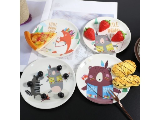 Piatto per bambini animali della foresta