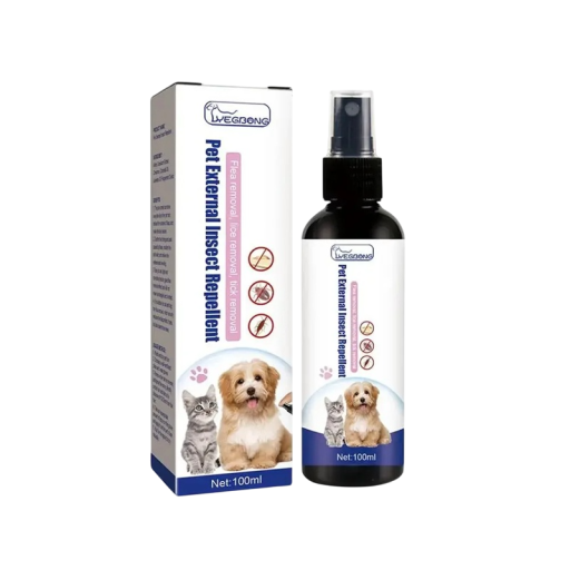Picături împotriva puricilor și căpușelor 100 ml pentru câini și pisici Insecticid pentru animale de companie Sigur pentru animale și pentru casă