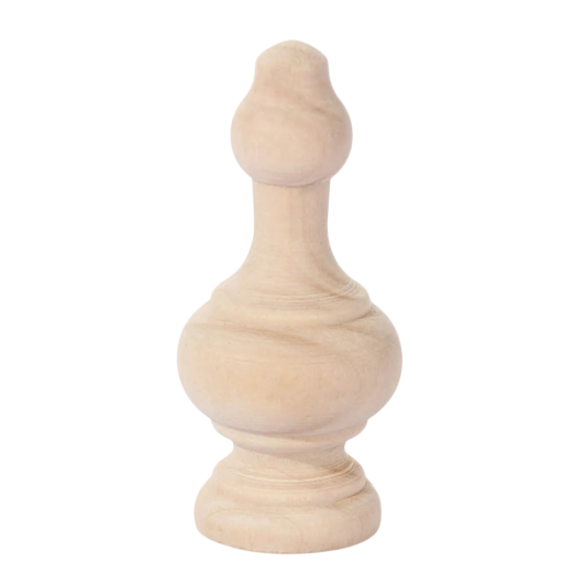Pied en bois pour meuble en forme tourné rond 6,5 cm bois clair naturel pied pour armoire, commode ou petit meuble