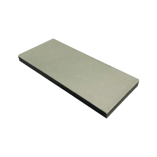 Piedra de afilar de diamante de grano 400 con base antideslizante, piedra de afilar reforzada, ángulo de 15 grados para cuchillos de cocina, amplia