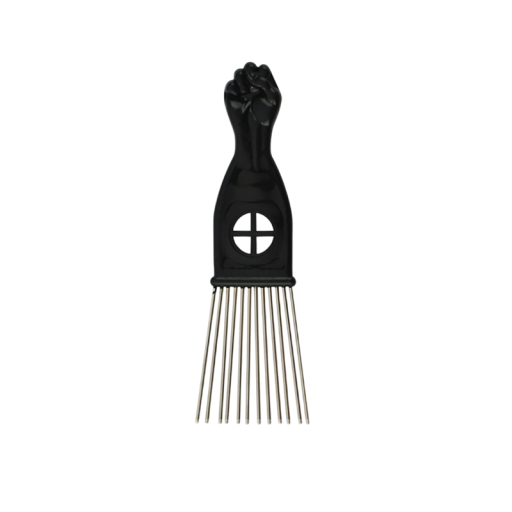 Pieptene metalic pentru părul afro 18×6 cm 12 dinți Instrument profesional de styling pentru coafură Frizerie Pieptene pentru părul creț și des