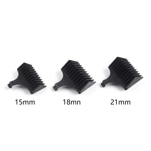 Piepteni de ghidare pentru mașina de tuns părul 15 până la 21 mm Accesorii universale pentru piepteni Negre Accesorii de coafură pentru lungimi