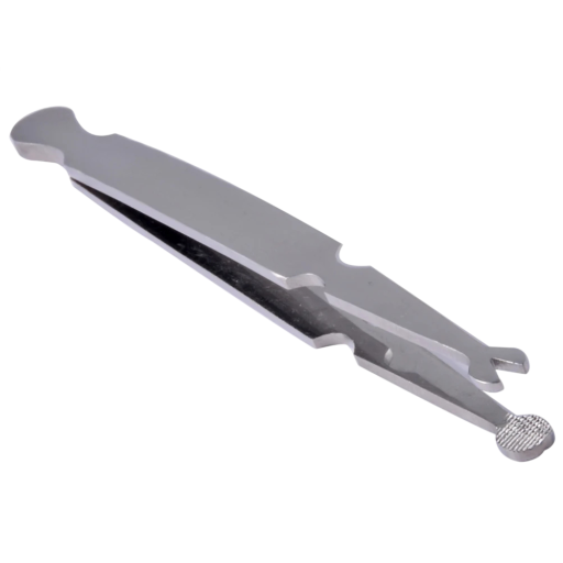 Piercing Tweezer 1 pc Flat Opening and V Opening Double-Sided Design Stainless Steel Precision Tool for Piercing