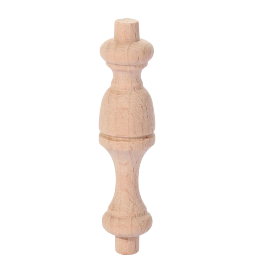 Pierna de madera para muebles perfil decorativo torneado 7,5 cm madera maciza natural clara pata para cómoda armario mueble