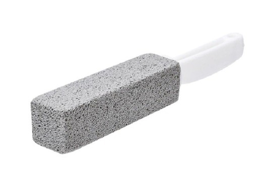 Pierre ponce de nettoyage pour WC avec poignée en plastique Pierre ponce pour frotter la cuvette des toilettes Surface rugueuse et poreuse Dimensions