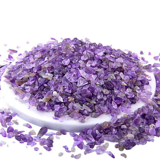 Pierres naturelles en améthyste 3–5 mm 50 g matériau minéral naturel pierres violettes pour décorations et créations créatives