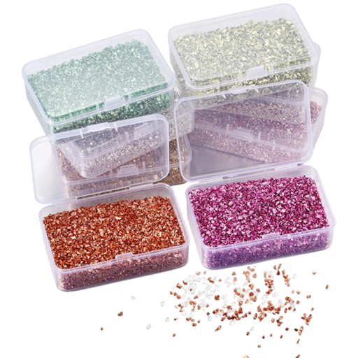 Pietre de sticlă măcinate pentru rășină 30 g Pietre decorative cu cutie Creare epoxidică Umplutură pentru forme Decorațiuni artistice