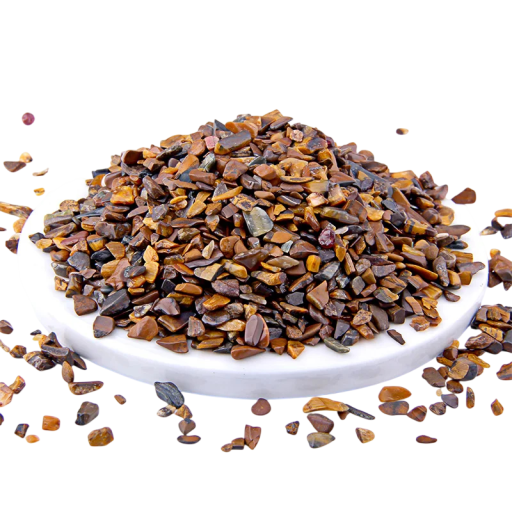 Pietre di quarzo tigre frantumate 3–5 mm 50 g materiale naturale pietre marrone dorato per decorazioni, creazioni e allestimenti