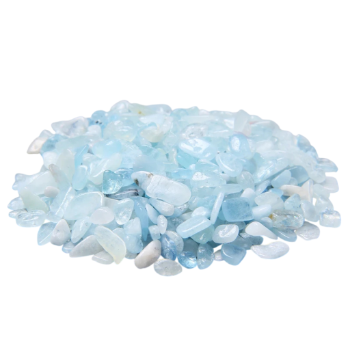 Pietre naturale acvamarin 3–5 mm 100 g material mineral natural pietre decorative albastre deschise pentru creație și aranjamente