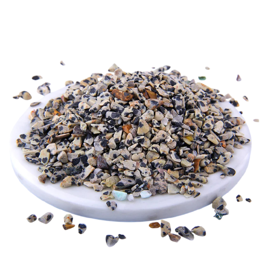 Pietre naturali maculate 3–5 mm 50 g materiale minerale naturale beige con macchie nere pietre decorative per creare