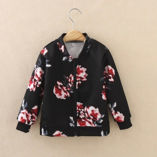 Pige-sweatshirt med blomsterprint L1850