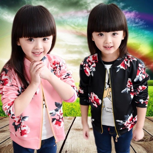 Pige-sweatshirt med blomsterprint L1850
