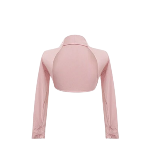 Pigeballetbolero med lange ærmer og kort snit, elastisk viskose og elastan, dansesweater til ballet og opvarmning