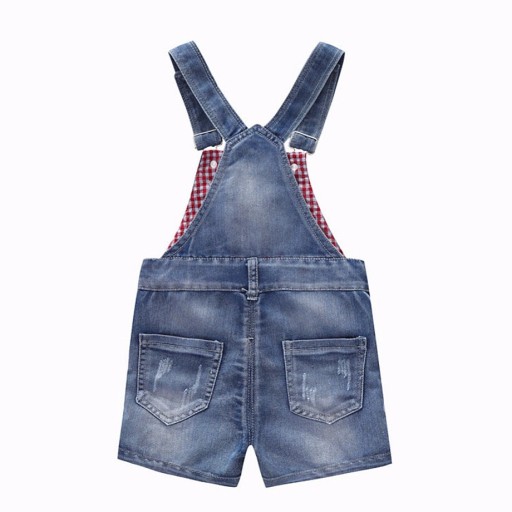 Piger denimshorts med bibs