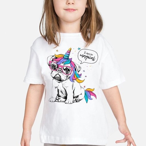 Piger enhjørnings-t-shirt B1499
