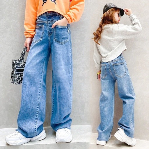 Piger jeans med vide ben L2150