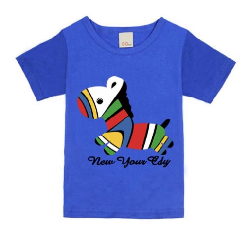 Piger T-shirt - Farverig hest J2497