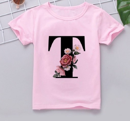 Piger T-shirt med bogstav B1564