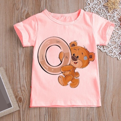 Piger T-shirt med bogstav B1586