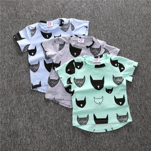 Piger T-shirt med tegneseriekat J1904