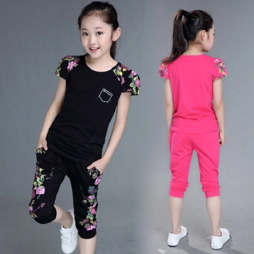 Piger T-shirt og bukser L1224