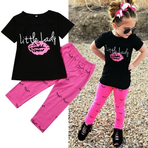 Piger T-shirt og bukser L1254