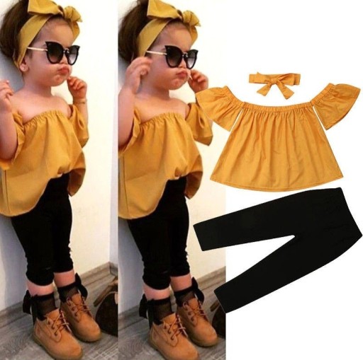 Piger T-shirt og bukser L1462