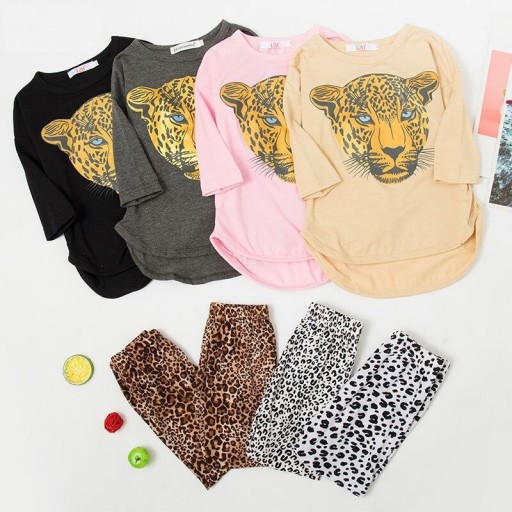 Piger T-shirt og leggings L1354