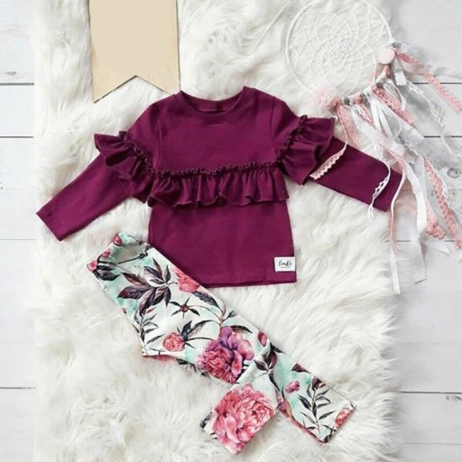 Piger T-shirt og leggings L1504