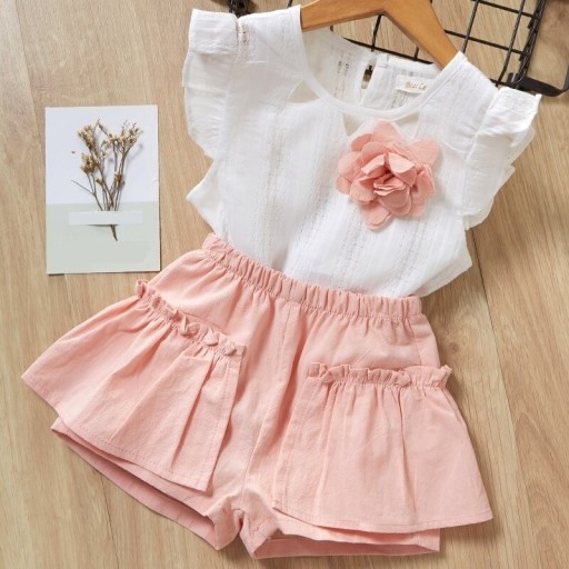 Piger T-shirt og shorts L1130