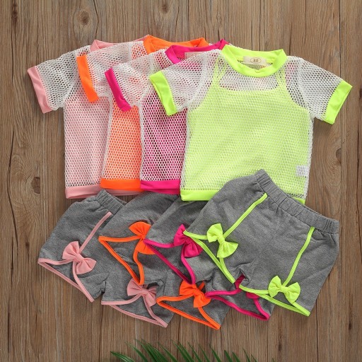 Piger T-shirt, tanktop og shorts L1193