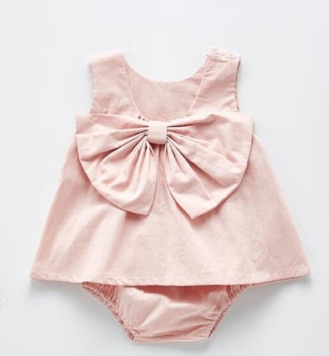 Piger tanktop med sløjfe og bodysuit L1174