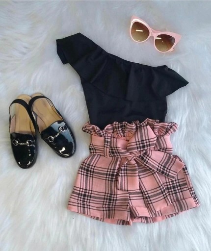 Piger tanktop og shorts L1117