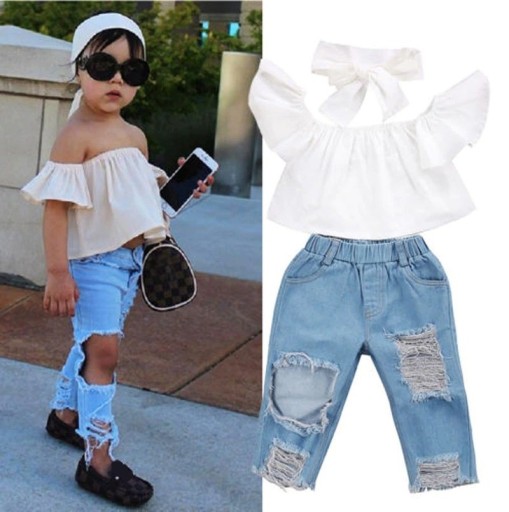 Pigerbluse og bukser L1234
