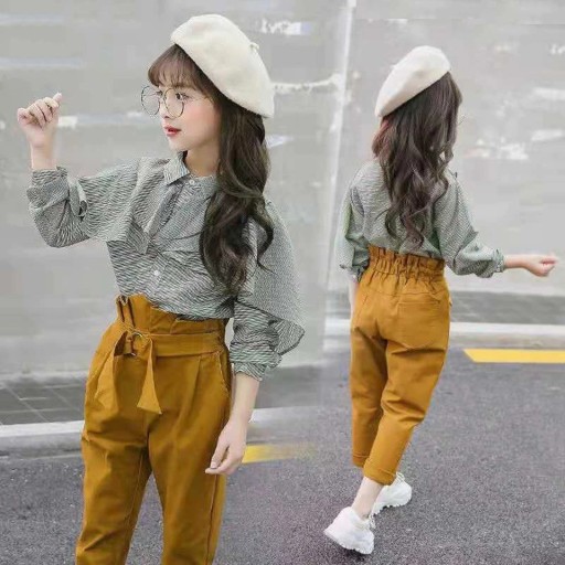Pigerbluse og bukser L1483