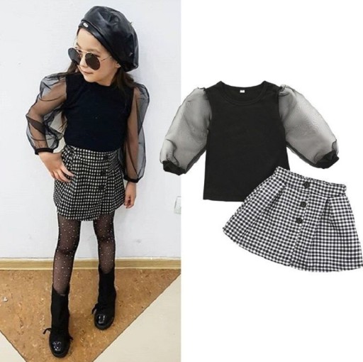 Pigerbluse og nederdel L1191