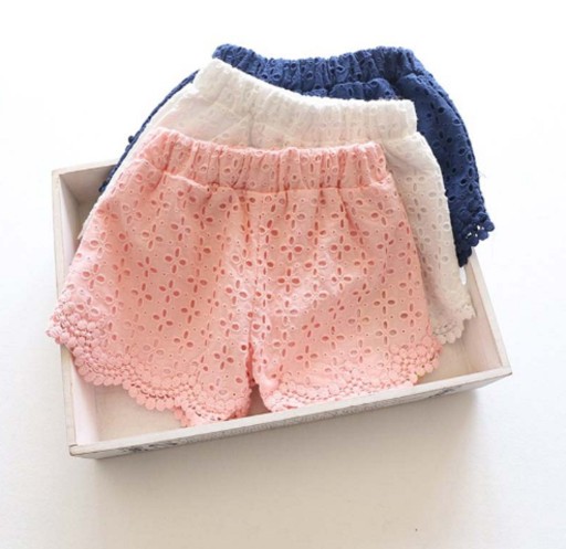 Pigershorts med blonder J1888