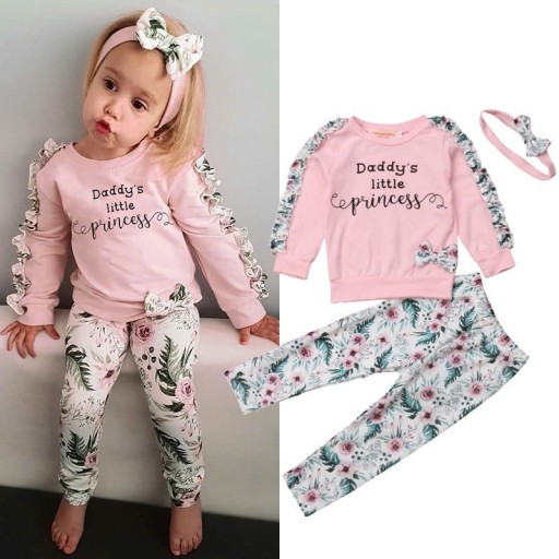 Pigersweatshirt og leggings L1324
