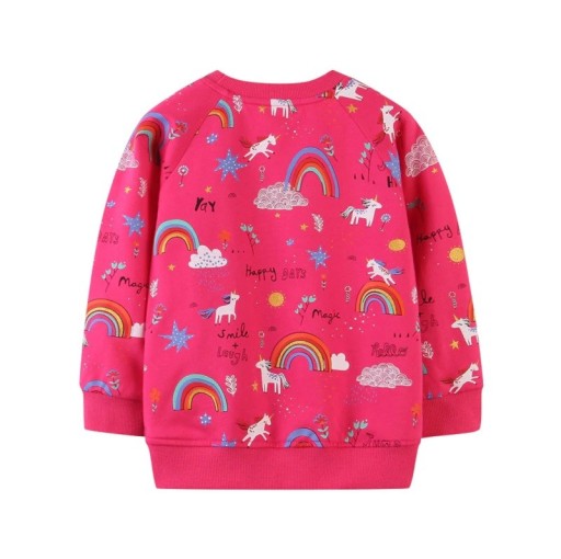 Pigesweatshirt med enhjørninger L564